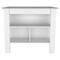 Tuhome Cala Kitchen Island, Four Legs, Three Shelves, White/Ibiza Marble ABZ6539 - alternate 4